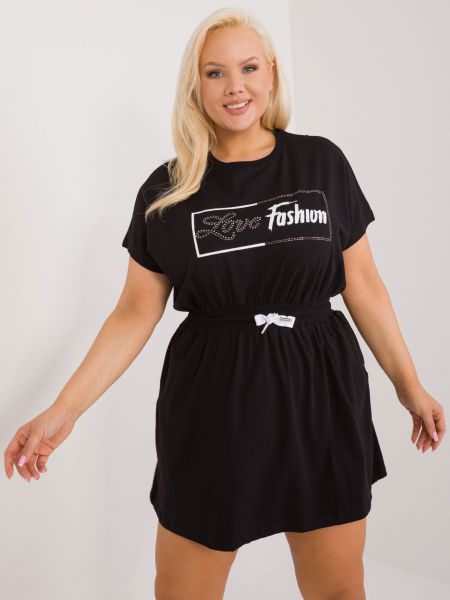 Mini haljina s natpisom Fashionhunters crna