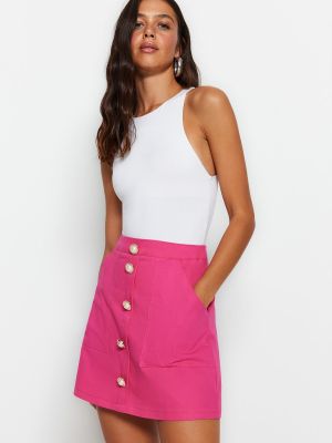 Mini sukně Trendyol růžové