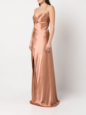 Jedwabna sukienka koktajlowa z dekoltem w serek Michelle Mason