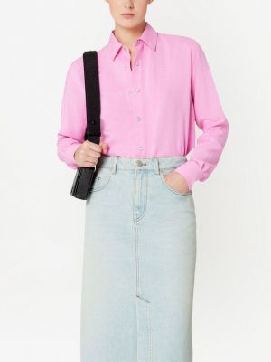 Chemise avec manches longues Ami Paris rose
