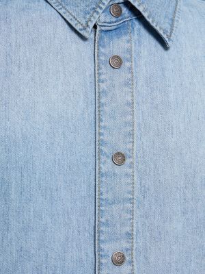 Lyocellová obnosená rifľová košeľa Diesel modrá
