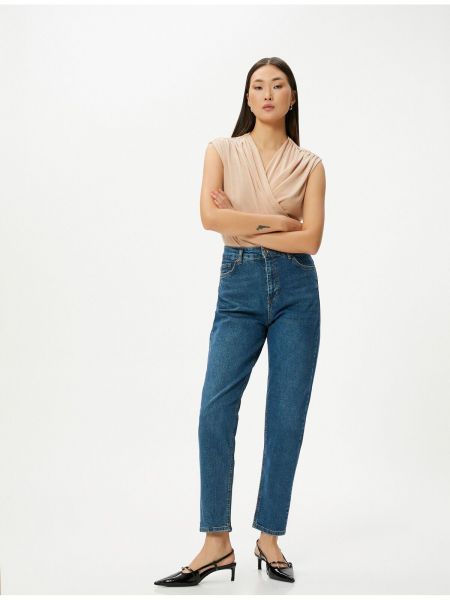 Bavlněné slim fit skinny džíny s vysokým pasem Koton