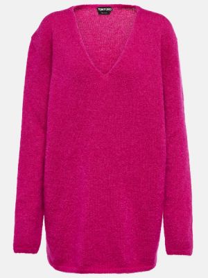Mohérový sveter Tom Ford ružová