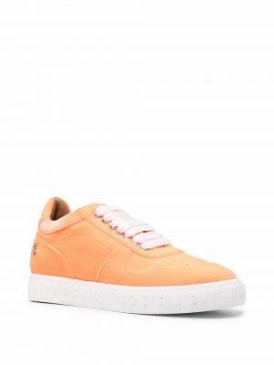 Aksamitne sneakersy Philipp Plein pomarańczowe