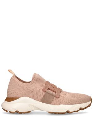 Sneakers in maglia Tod's rosa