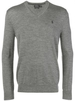 Jersey con escote v de tela jersey Polo Ralph Lauren gris