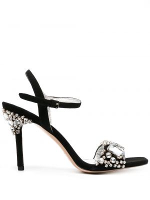 Sandali s kristali Kate Spade črna