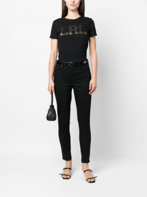 Koszula z koralikami Lauren Ralph Lauren czarna