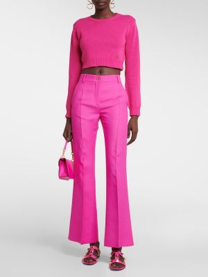 Кашмирен пуловер Valentino розово