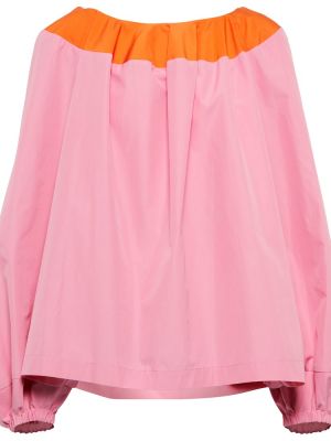 Памучна блуза Dries Van Noten розово
