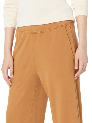 Прямые брюки с высокой талией Eileen Fisher коричневые