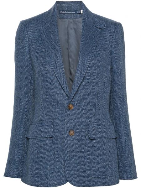 Balıksırtı desenli blazer Polo Ralph Lauren mavi