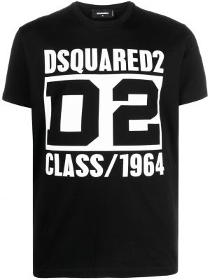 Printti t-paita Dsquared2 musta