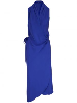 Rochie cu croială ajustată de mătase Peter Cohen albastru