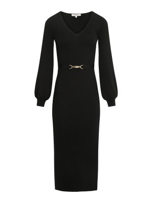 Priliehavé pletené pletené šaty Morgan čierna