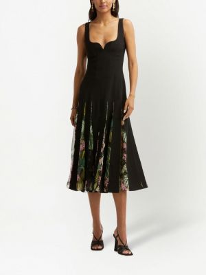 Sukienka mini plisowana Oscar De La Renta czarna