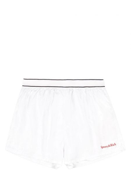 Shorts à imprimé Sporty & Rich blanc