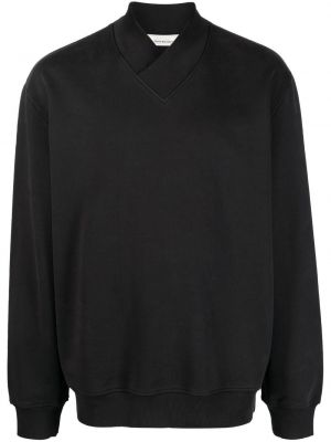 Sweatshirt aus baumwoll mit v-ausschnitt There Was One schwarz