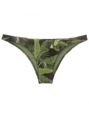 Trópusi mintás alacsony derekú bikini nyomtatás Lygia & Nanny zöld