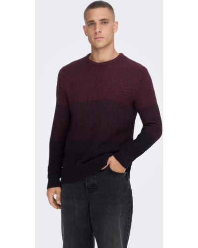 Pullover Only & Sons bordeaux