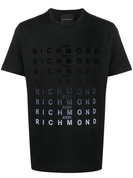 Camiseta con efecto degradado John Richmond negro