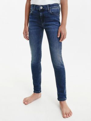 Pantaloni skinny Calvin Klein - Albastru