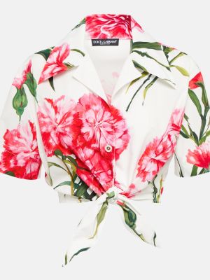Bombažna srajca s cvetličnim vzorcem Dolce&gabbana