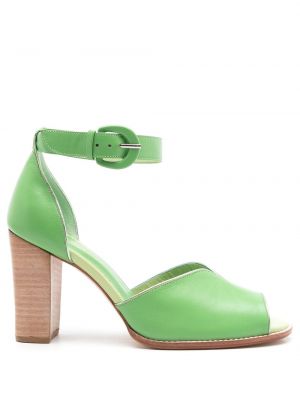 Sandały skórzane Sarah Chofakian zielone