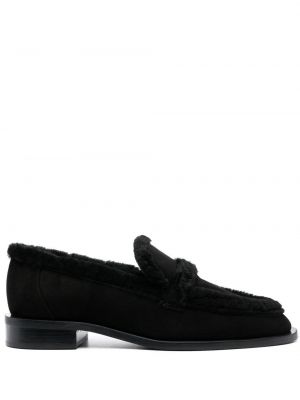 Pantofi loafer din piele de căprioară Stuart Weitzman negru