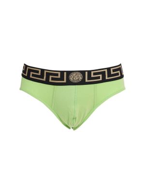 Majtki bawełniane Versace Underwear zielone