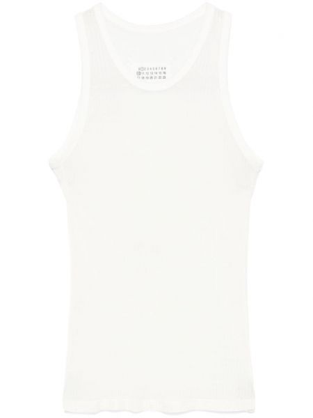 Tanktop i silke Maison Margiela hvid