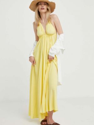 Dlouhé šaty Answear Lab žluté