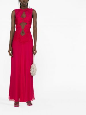 Dlouhé šaty Alberta Ferretti růžové