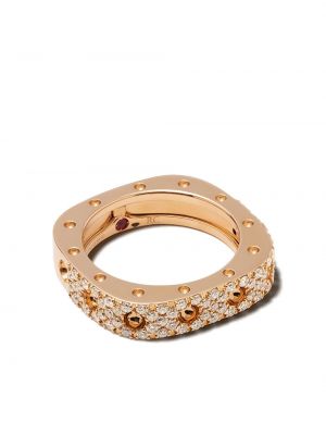 Rožinio aukso žiedas Roberto Coin