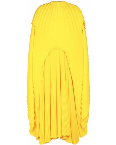 Plisované šaty Balenciaga žluté