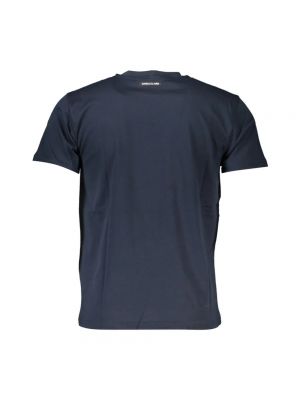 Koszulka z nadrukiem Cavalli Class niebieska