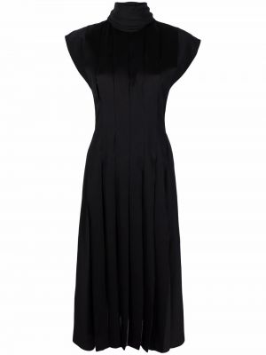 Plisirana mini haljina Ferragamo crna