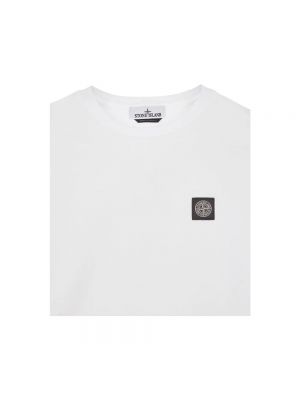 Camiseta de manga larga slim fit Stone Island blanco