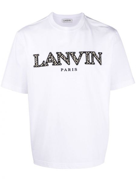 Tričko s výšivkou Lanvin bílé