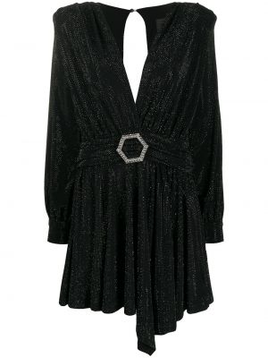 Mini vestido manga larga Philipp Plein negro