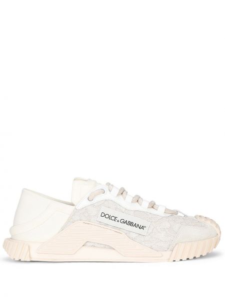 Csipkés sneakers Dolce & Gabbana fehér
