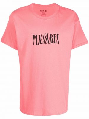 Camiseta con estampado Pleasures rosa