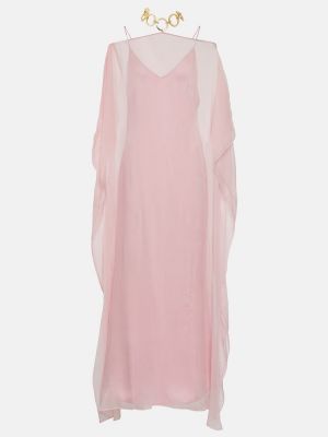 Hedvábné dlouhé šaty Taller Marmo růžové