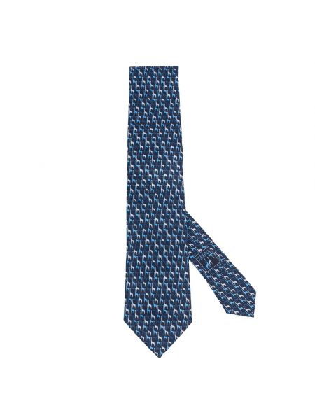 Niebieski krawat Ermenegildo Zegna