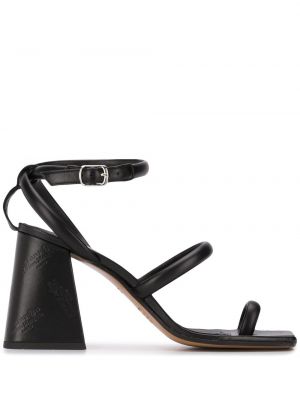 Sandály s hranatými špičkami Maison Margiela černé