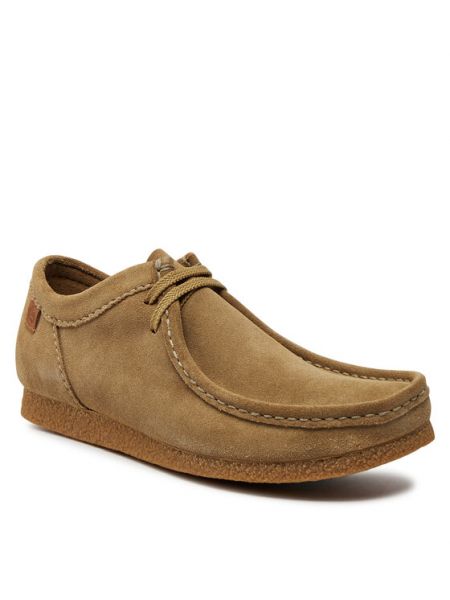 Zomšinės ilgaauliai batai Clarks ruda