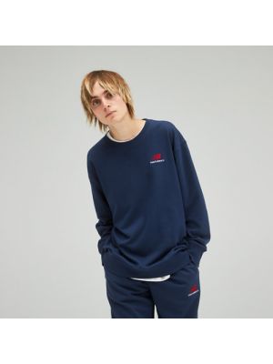 Sweatshirt mit rundhalsausschnitt aus baumwoll New Balance blau