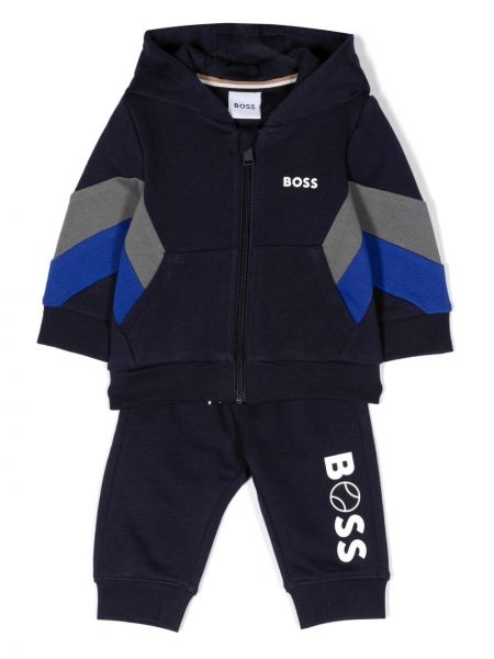 Tuta con cappuccio Boss Kidswear blu