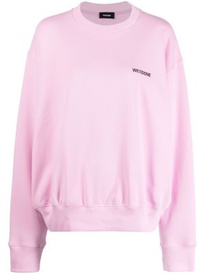 Sweatshirt med mönster We11done rosa