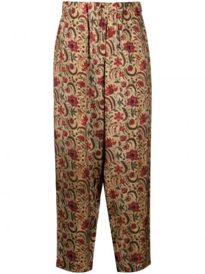 Pantaloni cu model floral cu imagine Uma Wang